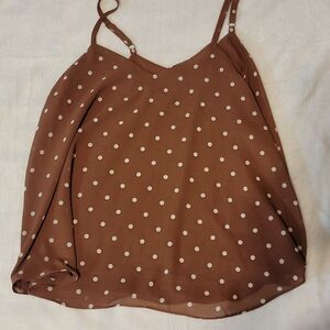Brown Polka Dot Torrid Top